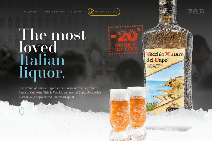 Vecchio Amaro del Capo website preview